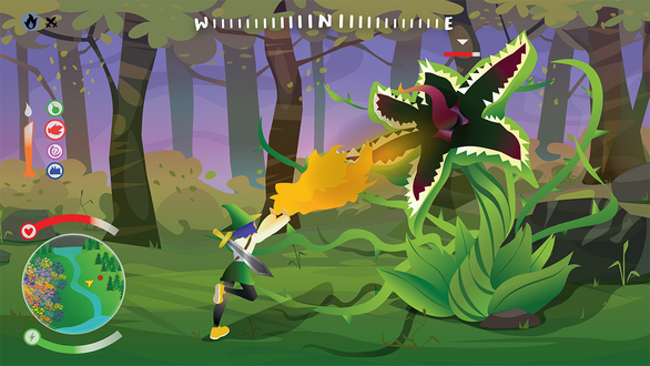 Gameplay with HUD (Vectors)